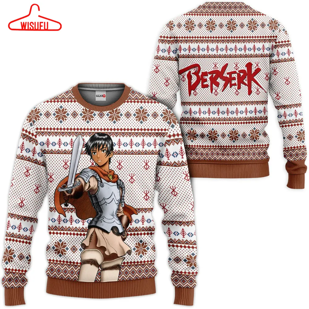 Casca Ugly Christmas Sweater Custom, Anime Ugly Christmas Sweater Gift For Family