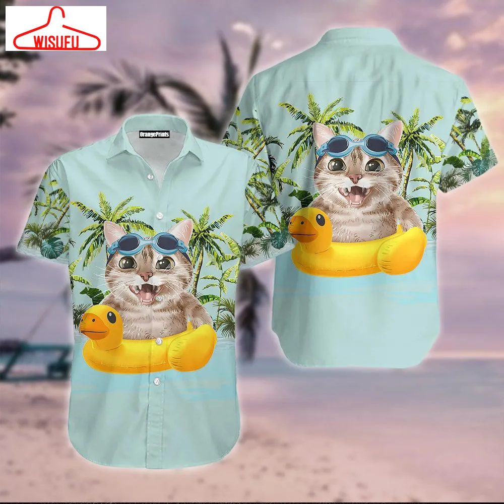 Cat Beach Time Hawaiian Shirt