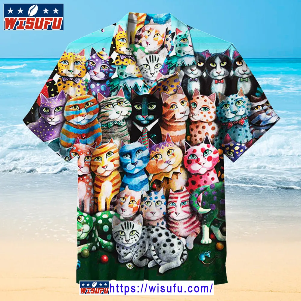 Cat Family Party-universal Hawaiian Shirt