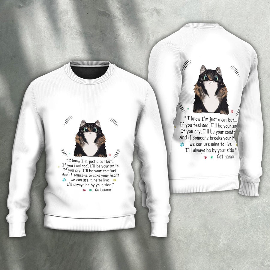 Cat I'll Always Be By Your Side Shirt Personalized - Sweater - Ugly Christmas Sweaters