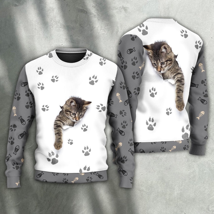 Cat Little Baby In My Soul - Sweater - Ugly Christmas Sweaters