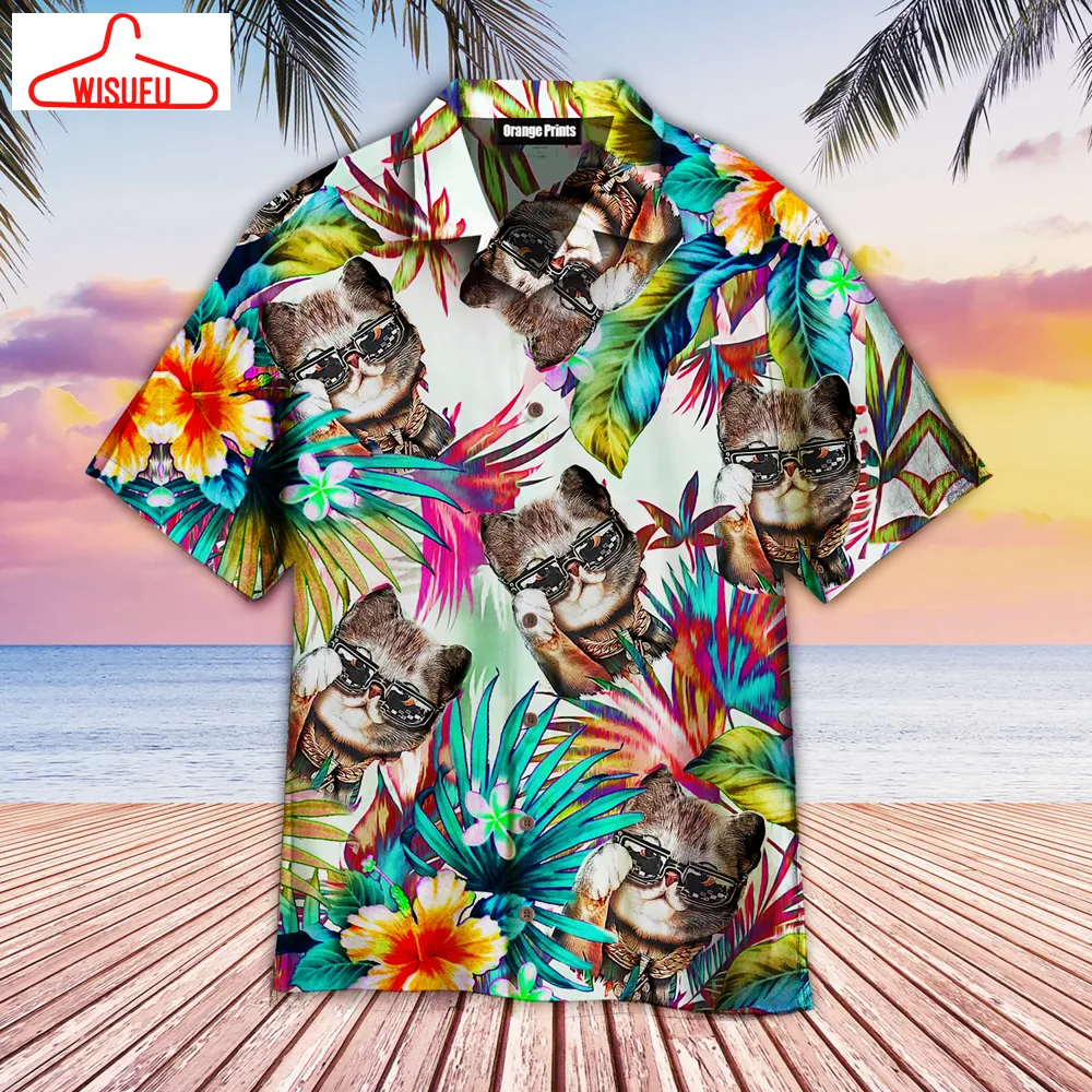 Cat Tropical Hawaiian Shirt