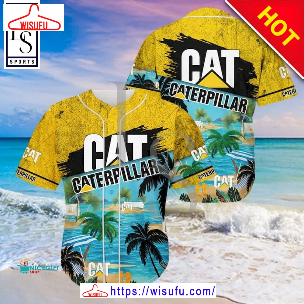 Caterpillar Aloha Island Baseball Jersey, New Fashion Gifts