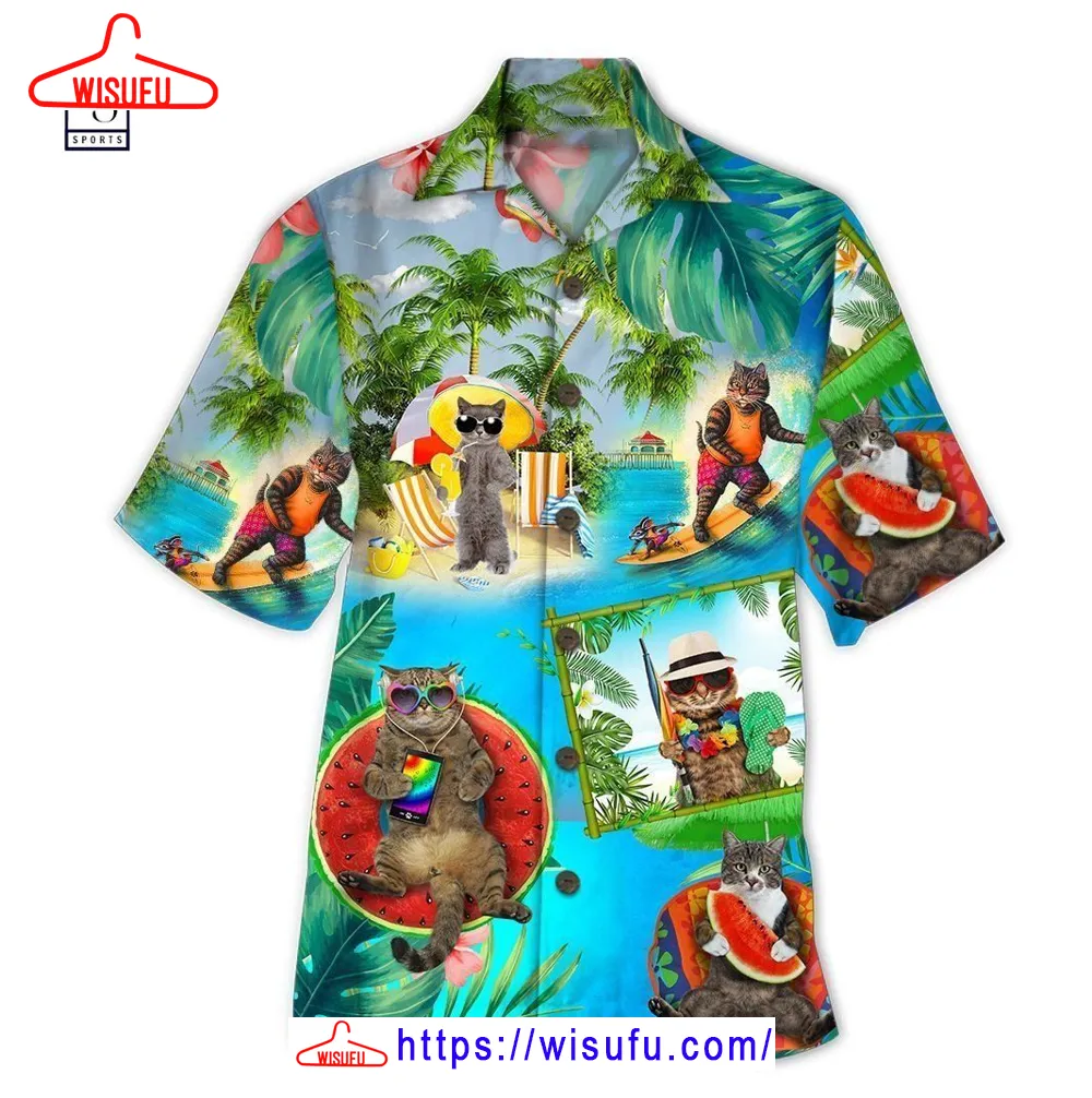 Cats Feel The Beach Hawaiian Shirt, New Fashion Gifts