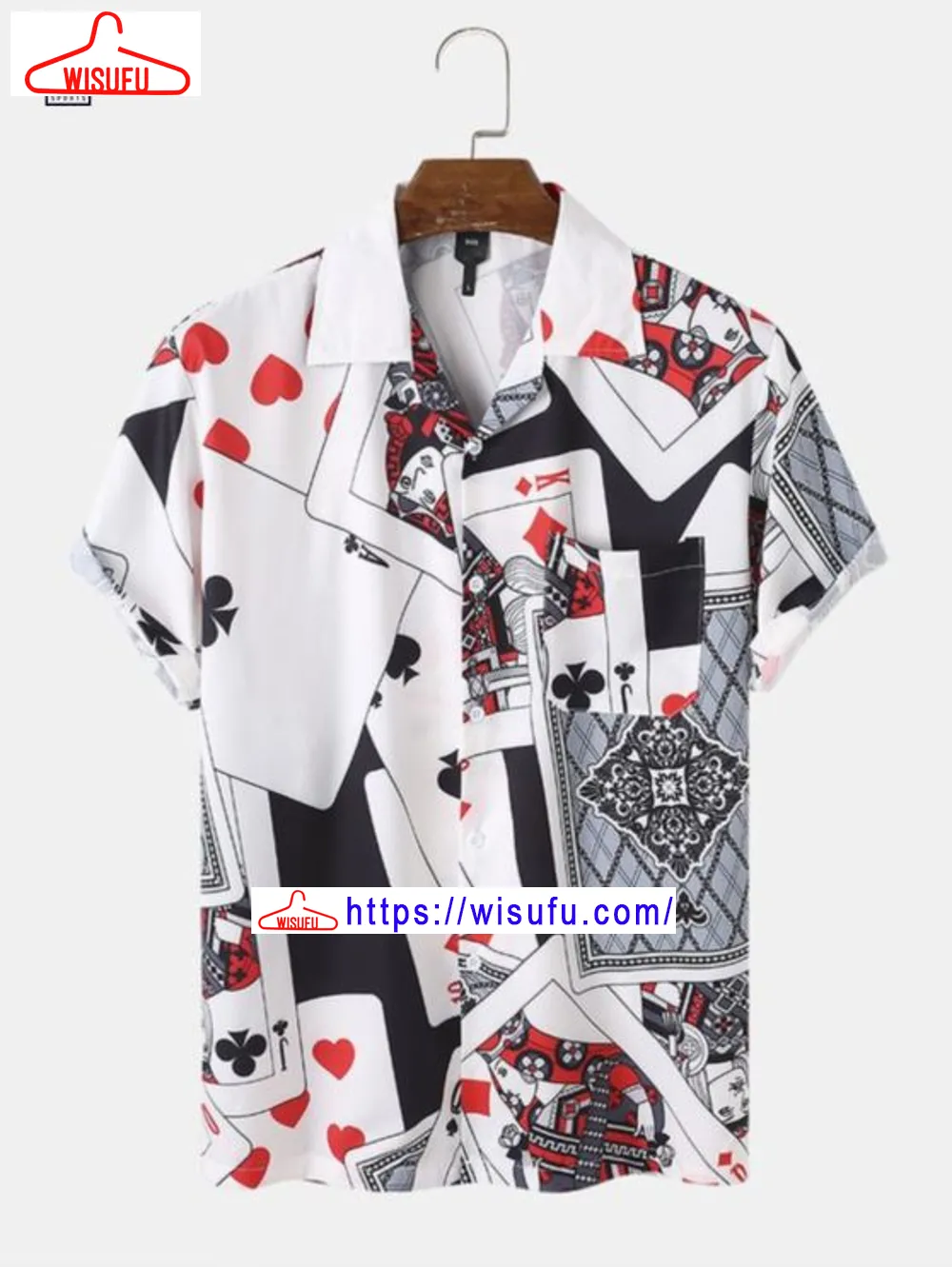 Causal Poker Graphics Hawaiian Shirt, New Fashion Gifts