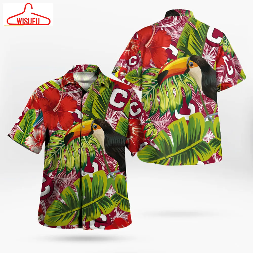 Centenary Gentlemen Parrot Pattern Tropical Garden Hawaii Shirt, New Fashion Gifts