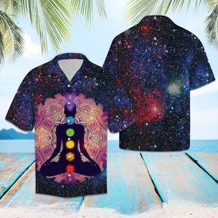 Chakra Mandala Yoga Unisex Hawaiian Shirt For Fan, Beach Shirts, S-5XL US SIZE