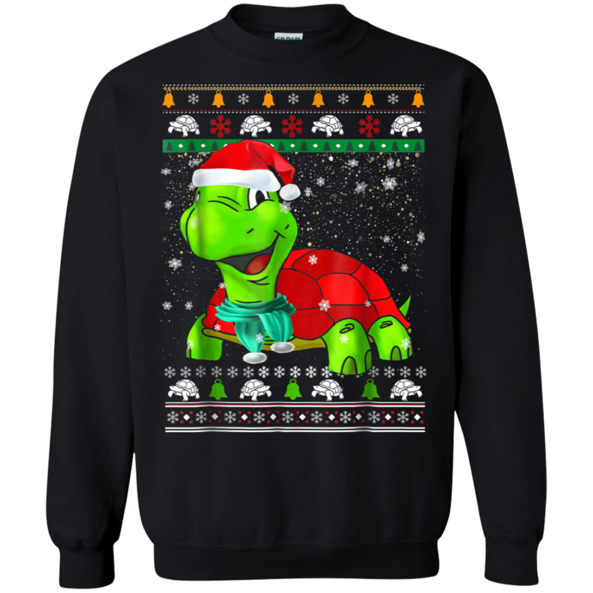 Check out this awesome Funny Turtle Ugly Christmas Shirt G180 Gildan Crewneck Pullover Sweatshirt