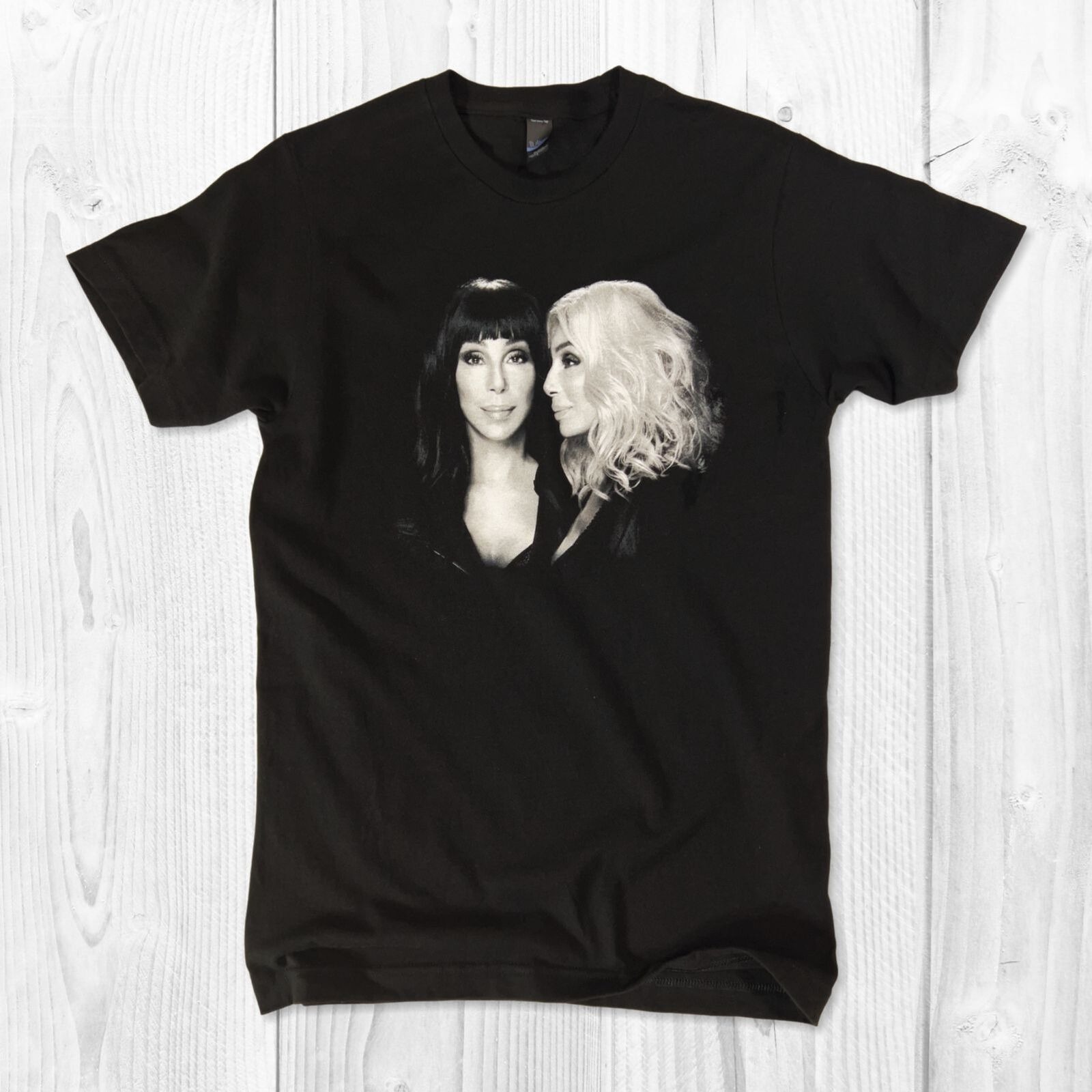 Cher Men's SM Black Here We Go Again Tour 2019 T-Shirt