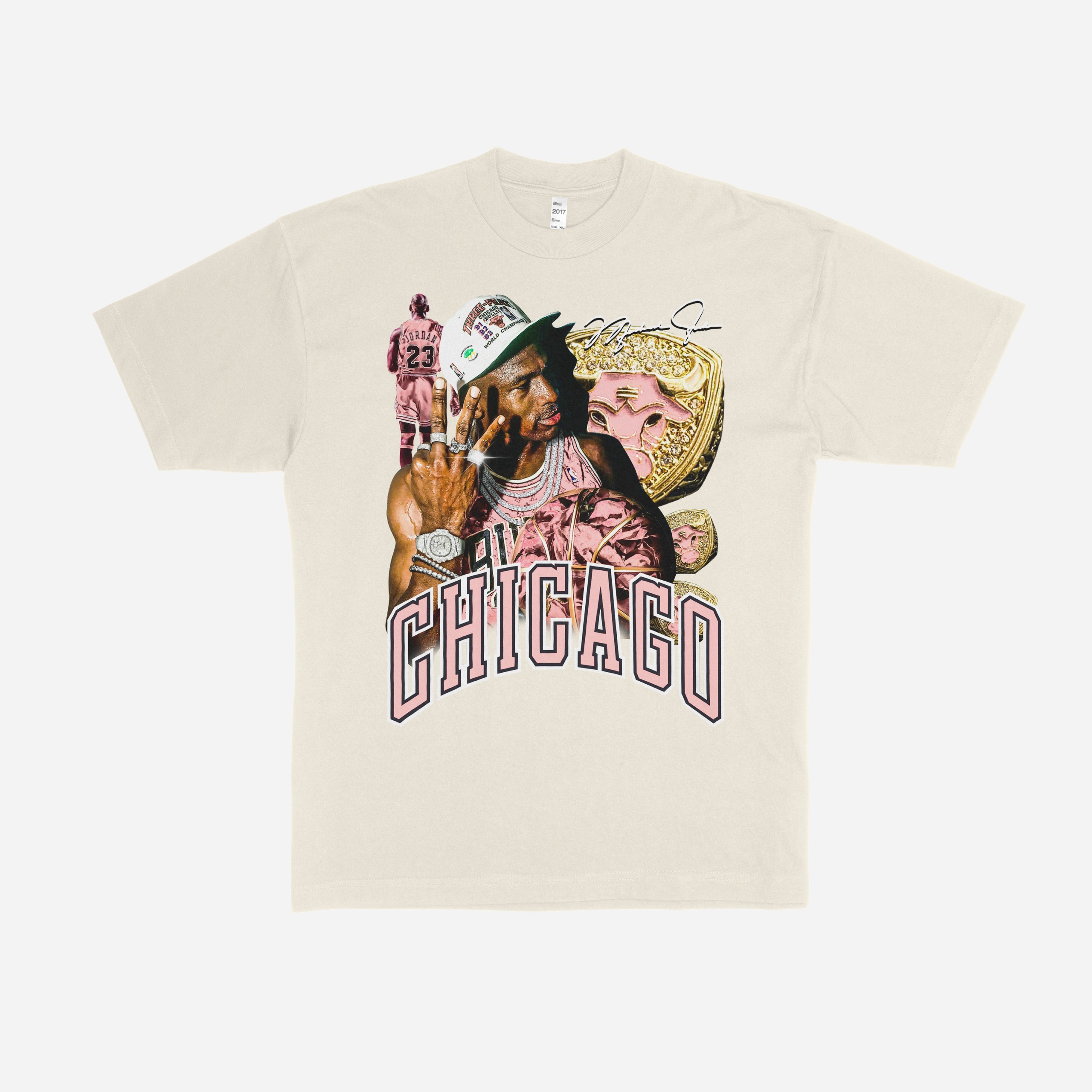 Chicago Bling ''Atmosphere Pink'' Vintage Graphic T-Shirt