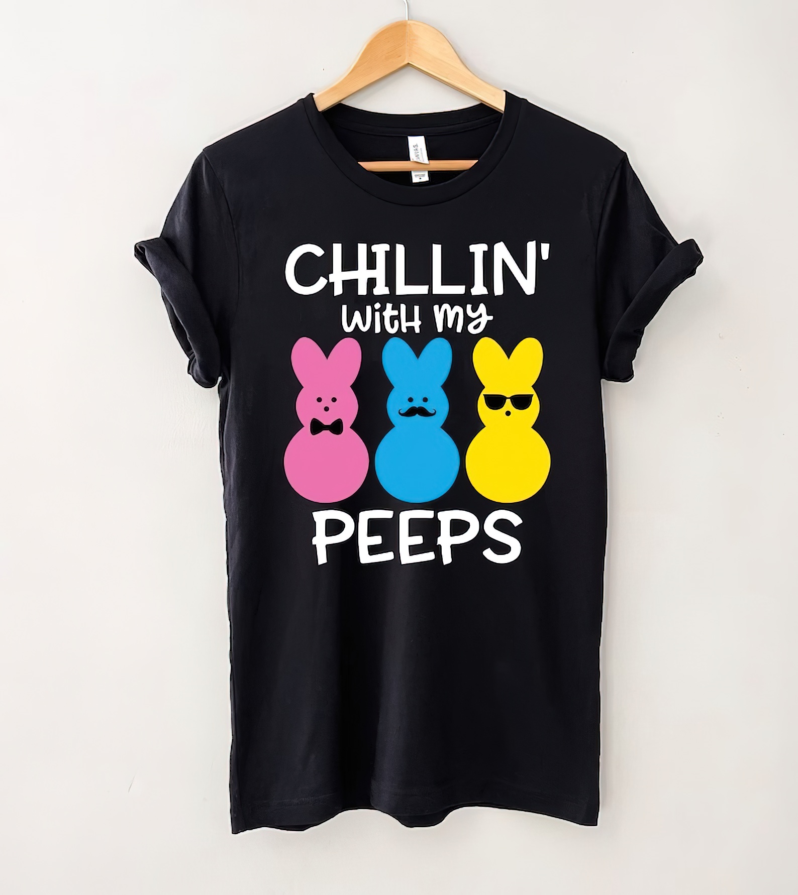 Chillin With My Peeps T-Shirt, Cute Easter Shirt, Gift For Easter Day, Peeps Easter Shirt, Easter Family Shirt, Easter Matching Shirt-gigapixel-standard-scale-2_00x