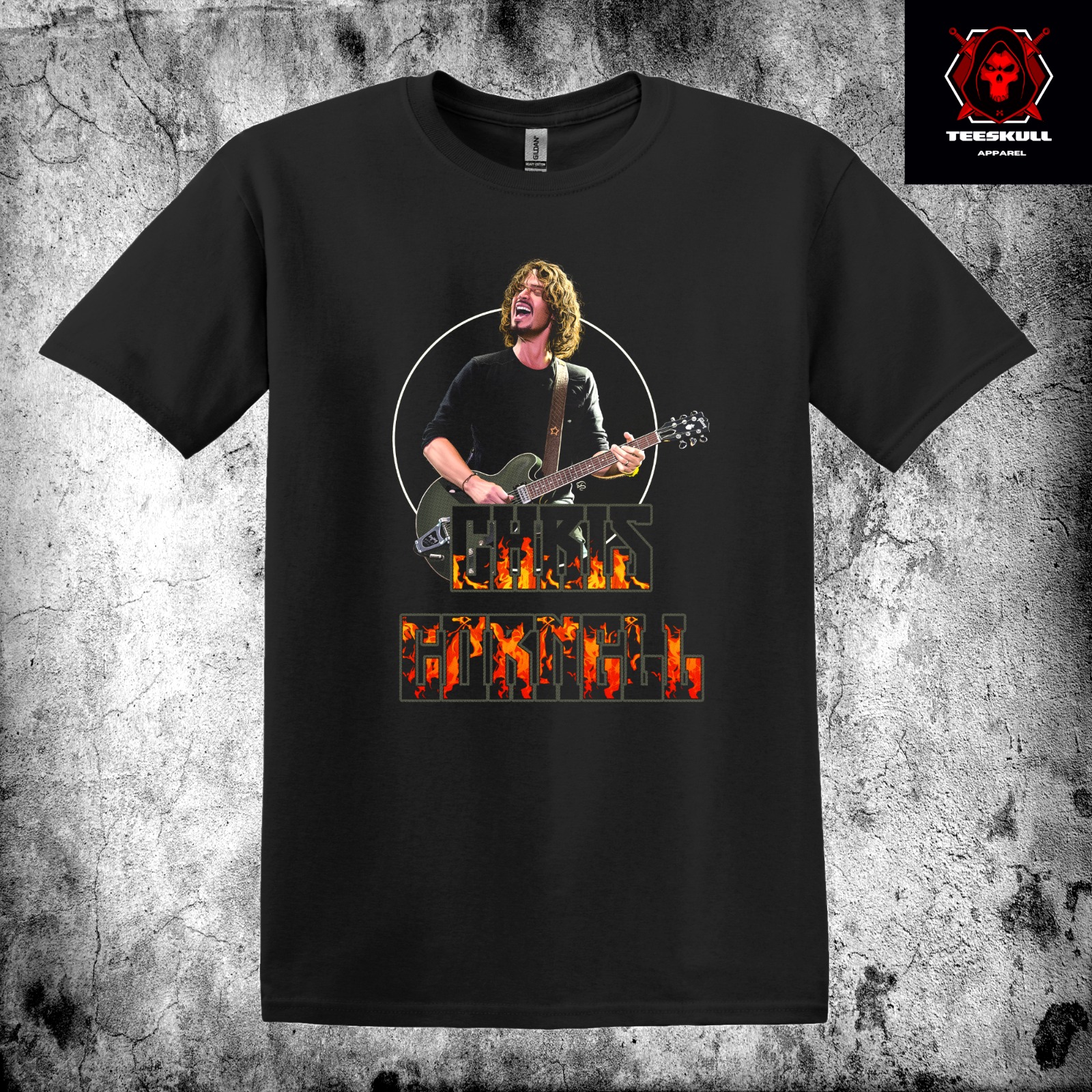 Chris Cornell Heavy Metal Rock Band Tee Half-Tone Print Unisex T-SHIRT