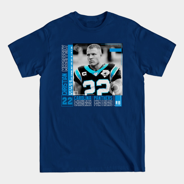 Christian McCaffrey Football Edit Tapestries Panthers - Christian Mccaffrey - T-Shirt