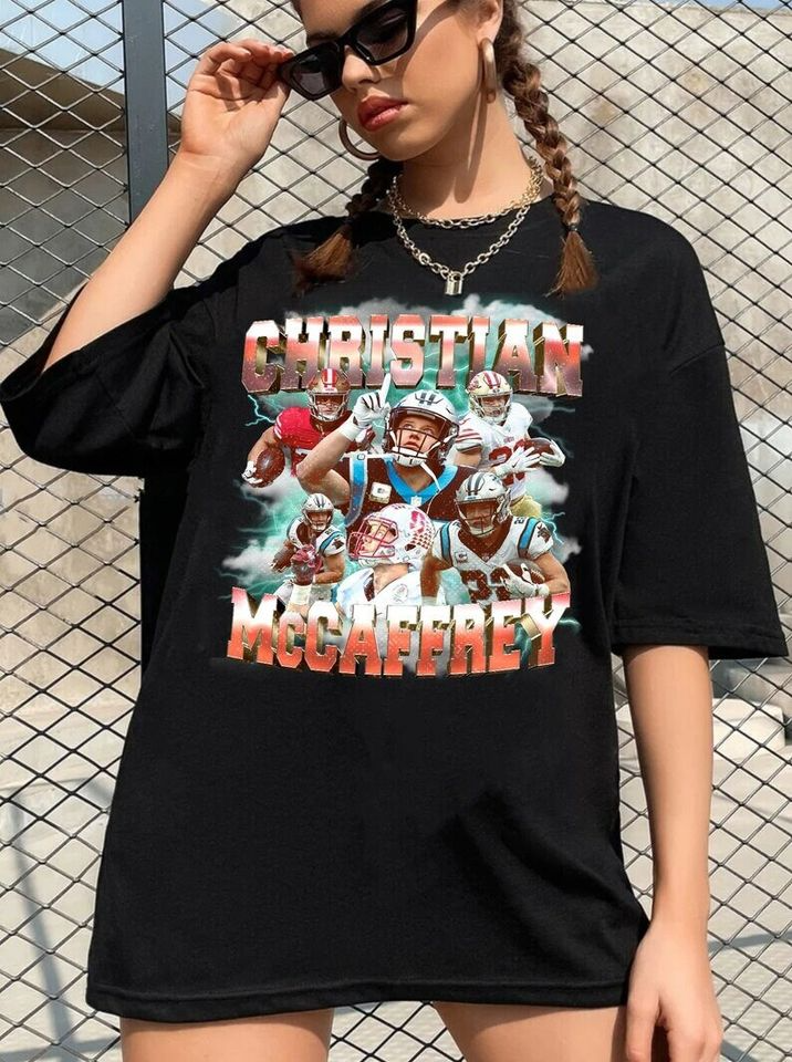 Christian McCaffrey Vintage 90s Shirt, Christian McCaffrey Bootleg Shirt