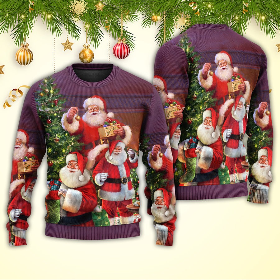 Christmas Funny Santa Claus Gift For Xmas So Happy - Sweater - Ugly Christmas Sweaters