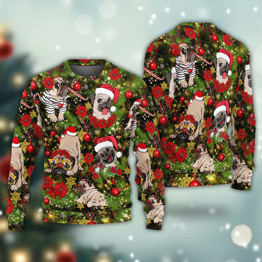 Christmas Have Yourself A Merry Little Pugmas - Sweater - Ugly Christmas Sweaters