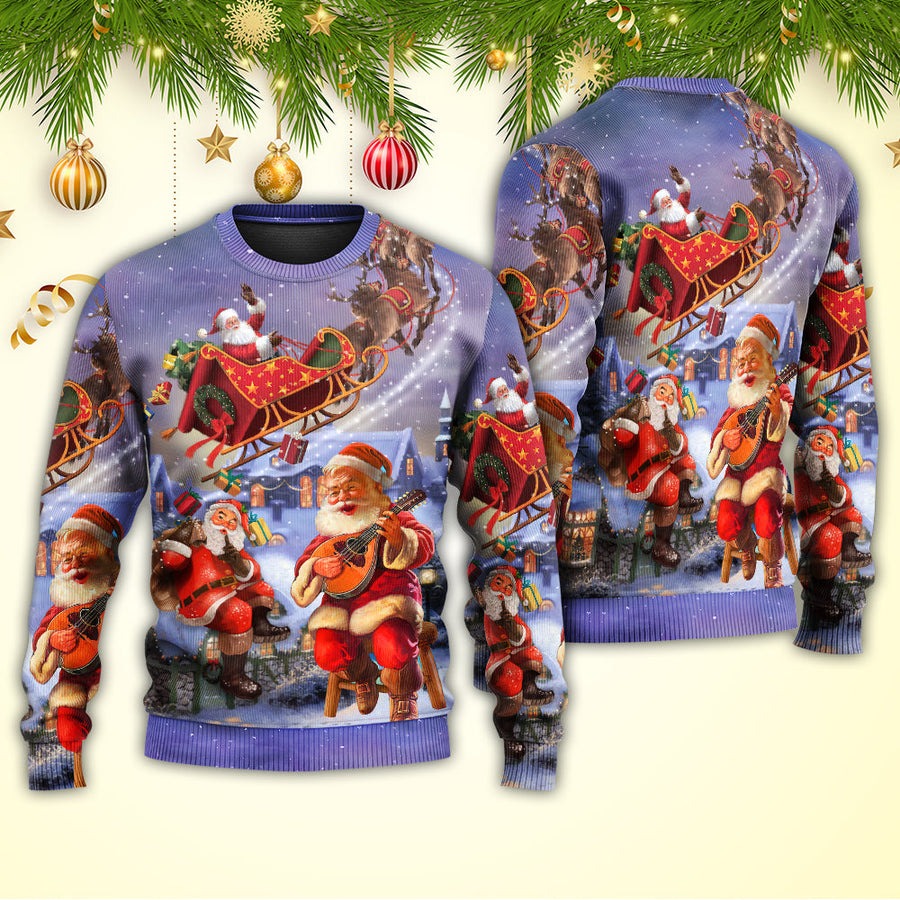 Christmas Santa Claus Funny Art Style - Sweater - Ugly Christmas Sweaters