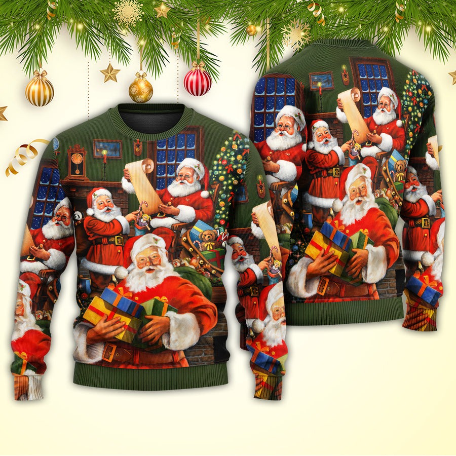 Christmas Santa Claus Gift For Xmas Art Style - Sweater - Ugly Christmas Sweaters