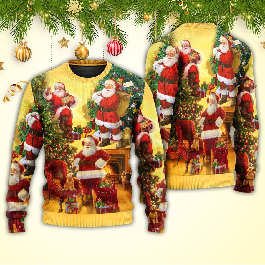 Christmas Santa Claus Story Happy Xmas Art Style - Sweater - Ugly Christmas Sweaters