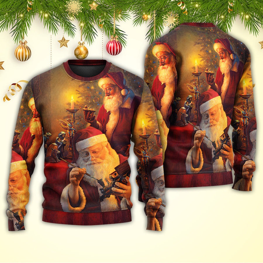 Christmas Santa Claus The Spirit of Christmas Art Style - Sweater - Ugly Christmas Sweaters