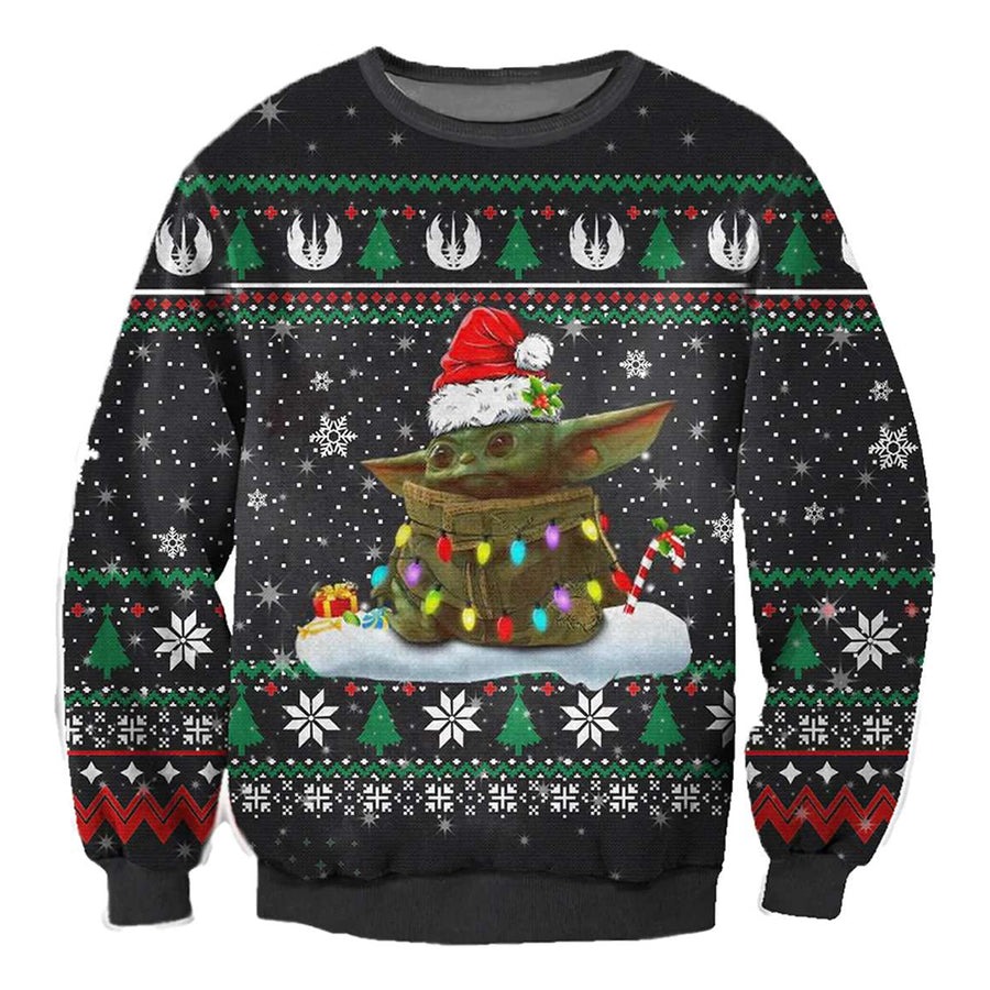 Christmas Star Wars Baby Yoda Ugly Christmas Happy Christmas Occasion Christmas Holiday - Sweater - Ugly Christmas Sweaters