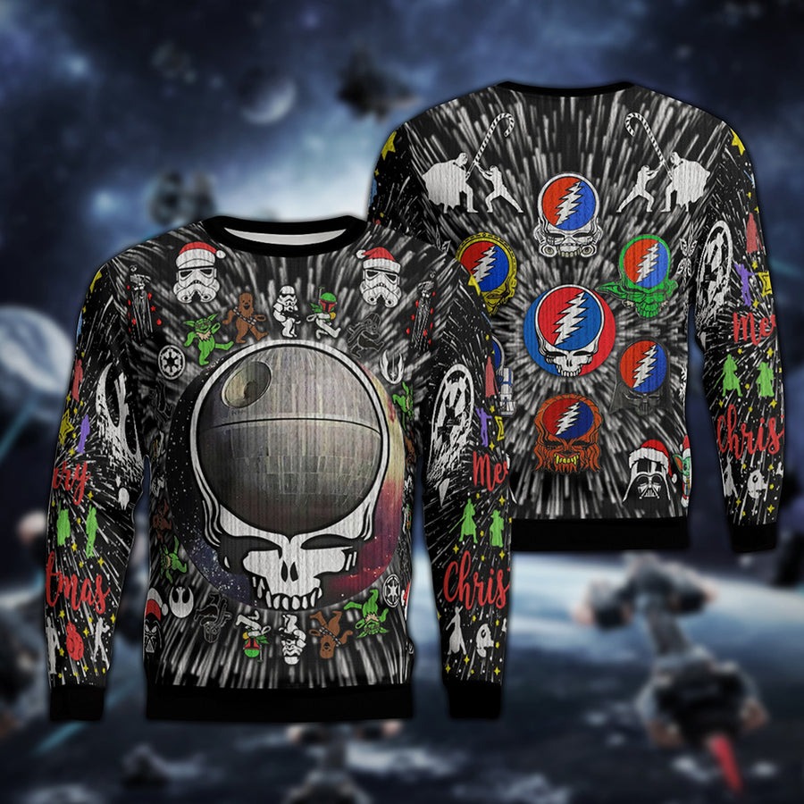 Christmas Star Wars Grateful Dead - Sweater - Ugly Christmas Sweaters