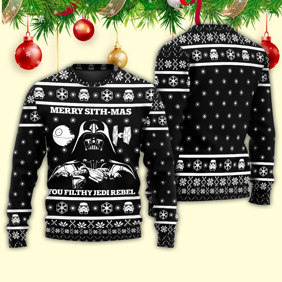 Christmas Star Wars Merry Sith Mas Darth Vader Unisex - Sweater - Ugly Christmas Sweaters