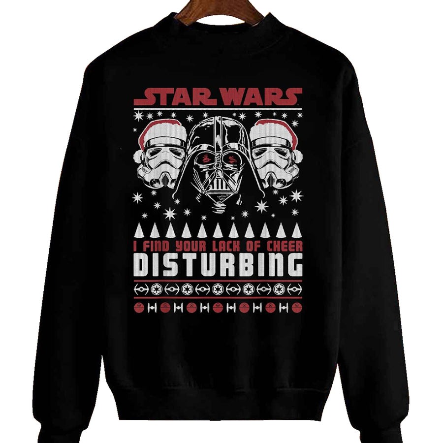 Christmas Star Wars Sith Darth Vader I Find Your Lack Of Cheer Disturbing - Sweater - Ugly Christmas Sweaters