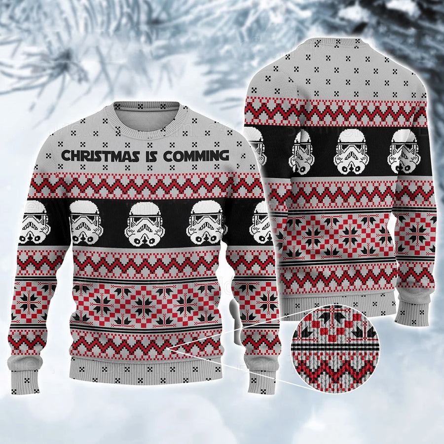 Christmas Star Wars Storm Trooper Christmas Is Comming - Sweater - Ugly Christmas Sweaters