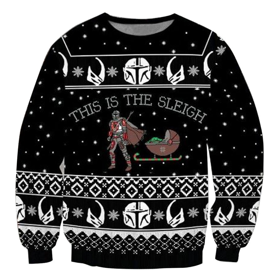 Christmas Star Wars This Is The Sleight Baby Yoda - Sweater - Ugly Christmas Sweaters