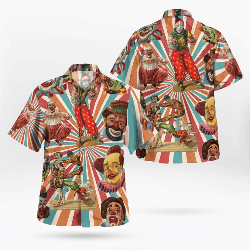 Circus Clowns Hawaiian Shirt For Men & Women, FULL SIZE S-5XL