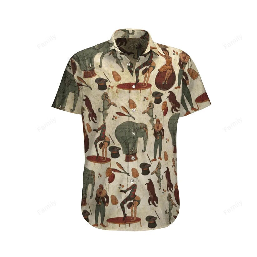 Circus Retro Hawaiian Shirt For Men & Women, FULL SIZE S-5XL