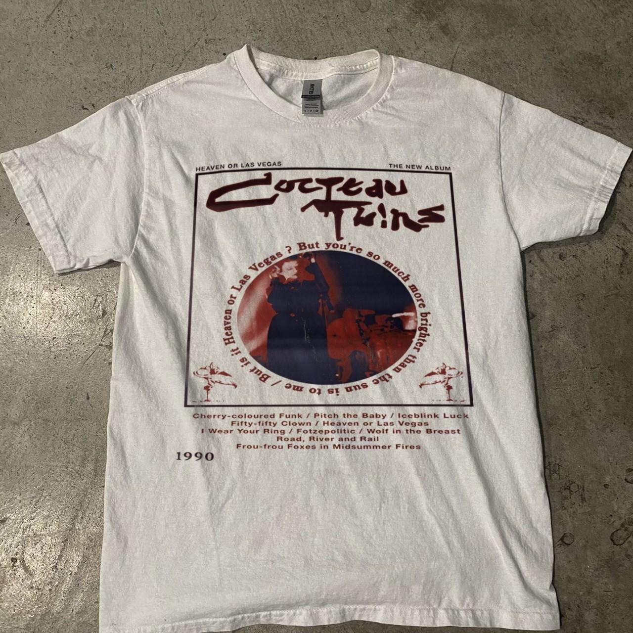 Cocteau Twins 1990 band Graphic white short sleeve T shirt cotton