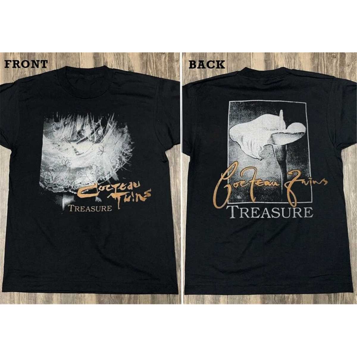 Cocteau Twins Treasure New Rare 2side Shirt Funny Black Vintage Gift Men Women