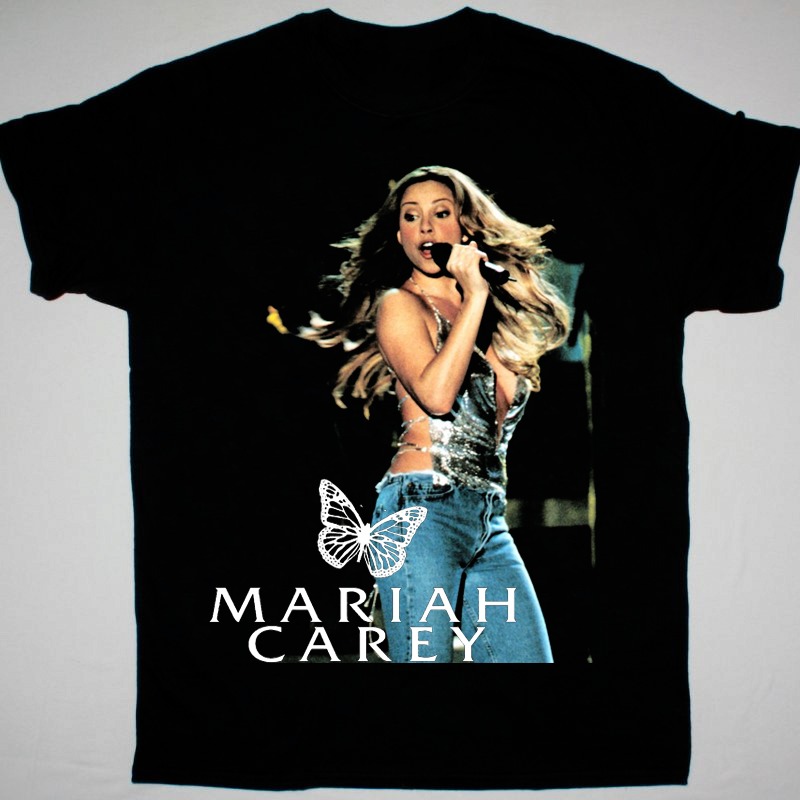 Collection Mariah Carey Singer Cotton All Size Black Unisex T-Shirt S-5XL