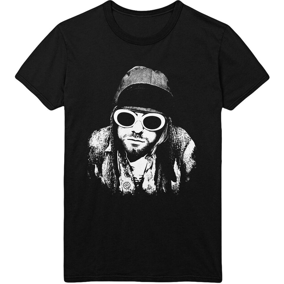 Concert Tees Kurt Cobain Nirvana Mens T-Shirt - Officially Licensed  Black