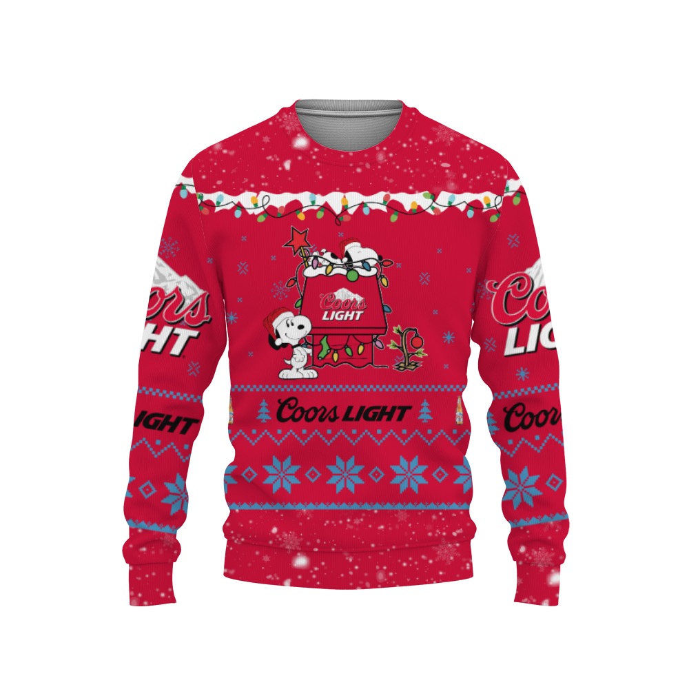 Coors Light Beers American Whiskey Beers Merry Christmas, Snoopy House Cute Fan Gift-3D Sweatshirt