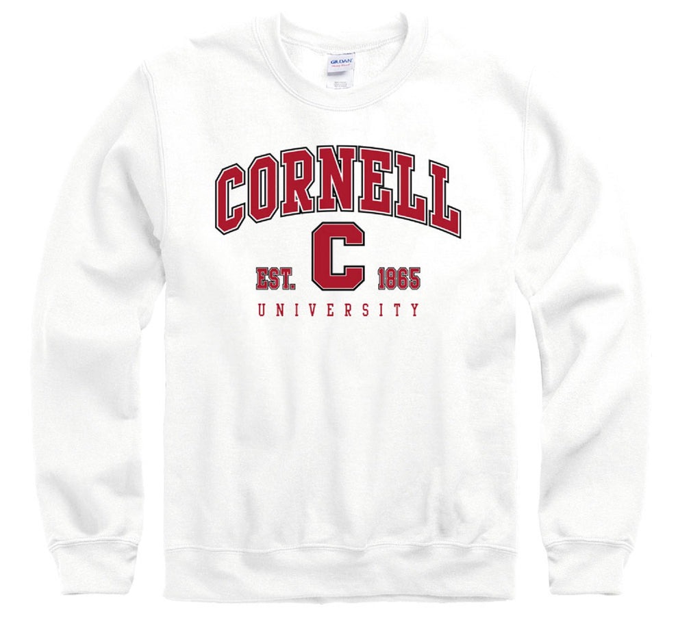 Cornell University Big Red crew-neck sweatshirt-White