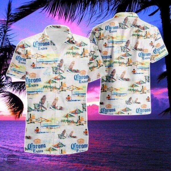 Corona Hawaiian Shirt, Family Beach Shirt, Couple Shirt, S-5XL US Size