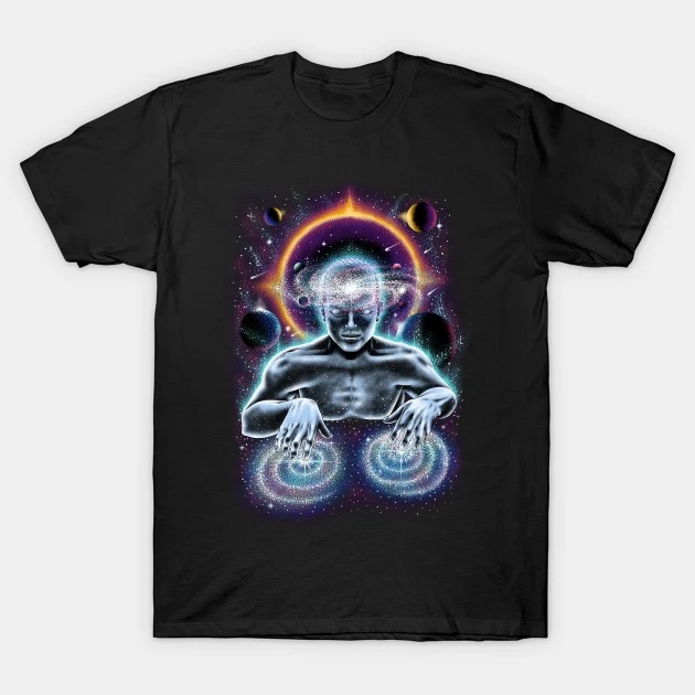 Cosmic DJ Funny Galaxy EDM Music Festival Party T-Shirt