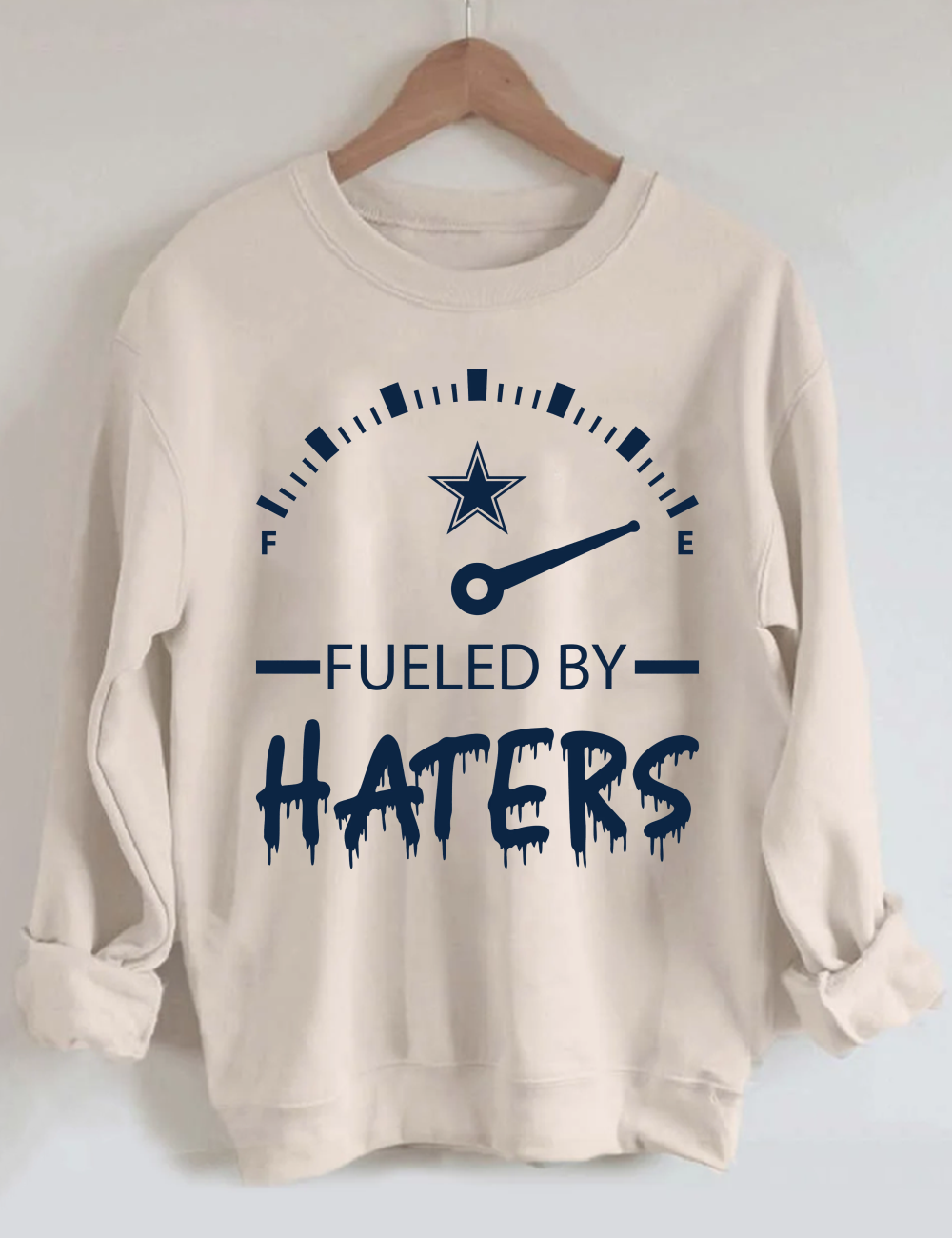 Cowboys Fueled By Haters Football Unisex Sweatshirt Sand