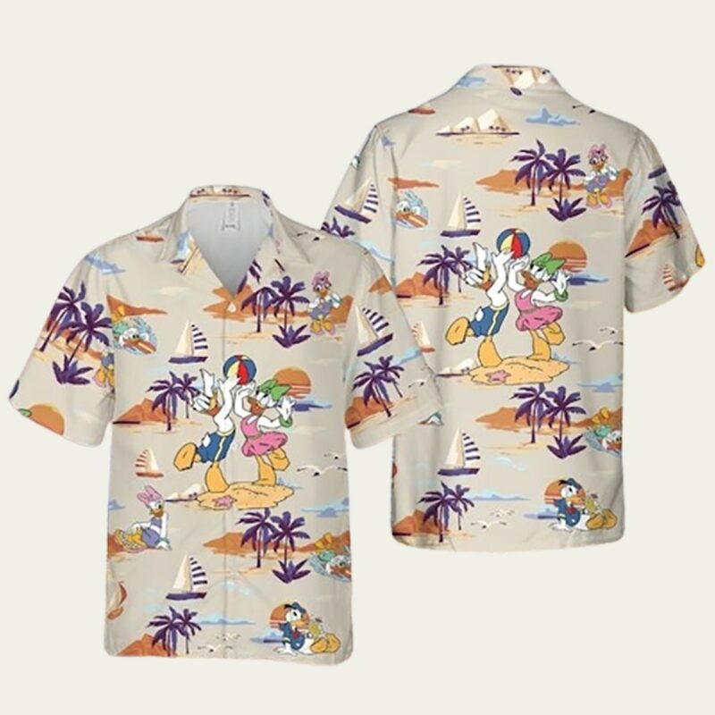 DAISY AND DONALD DUCK TROPICAL HAWAIIAN SHIRT