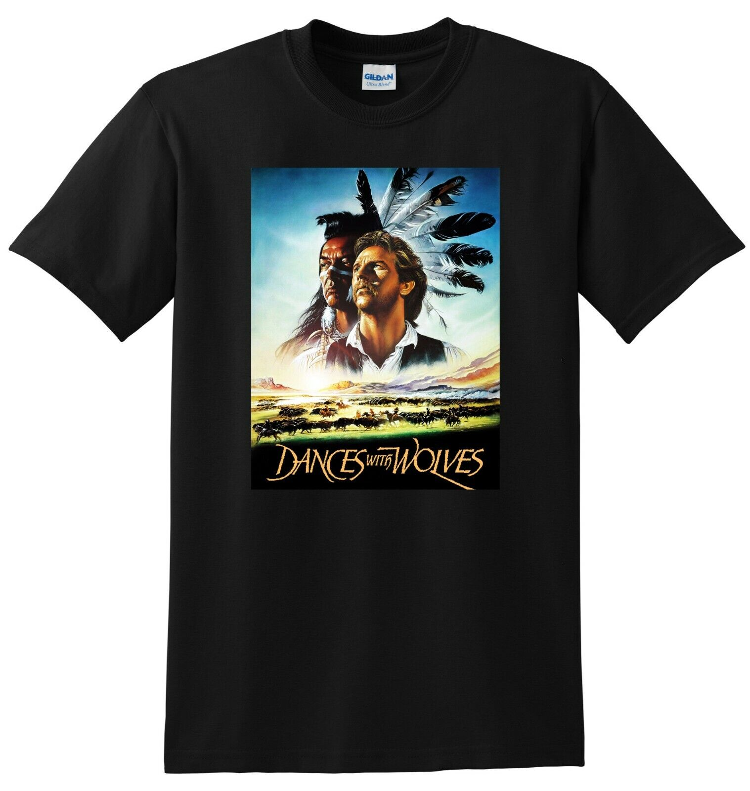 DANCES WITH WOLVES T SHIRT 4k bluray dvd cover poster tee