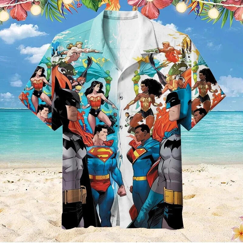 DC Comics HAWAIIAN SHIRT V3, S-5XL US Size, Gift For Fans, Family Beach Shirt