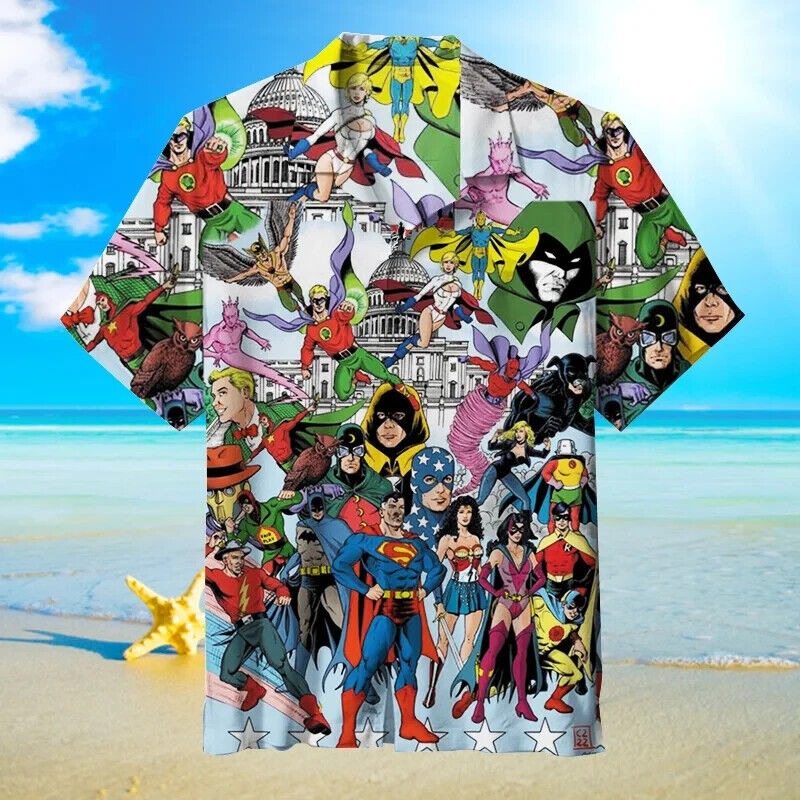 DC superhero Hawaiian Shirt, Beach Shirts for Men, Gift For Men, S-5XL US Size