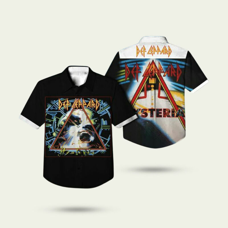 DEF LEPPARD HYSTERIA ALBUM COVER HAWAIIAN SHIRT