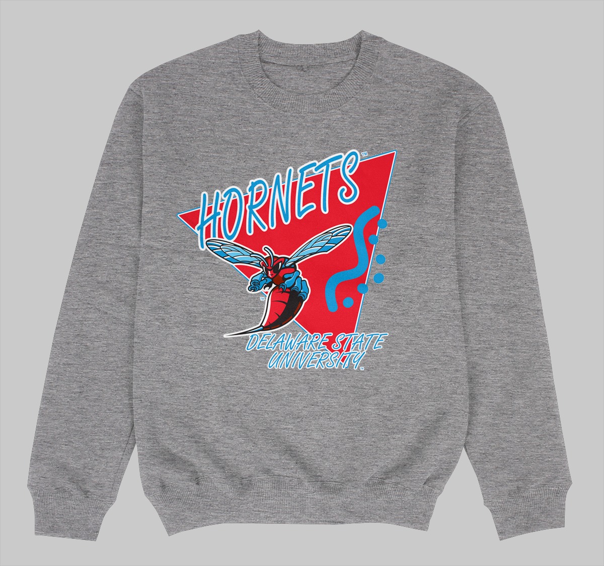 DELAWARE STATE BEEPER CREWNECK SWEATSHIRT GREY COLOR