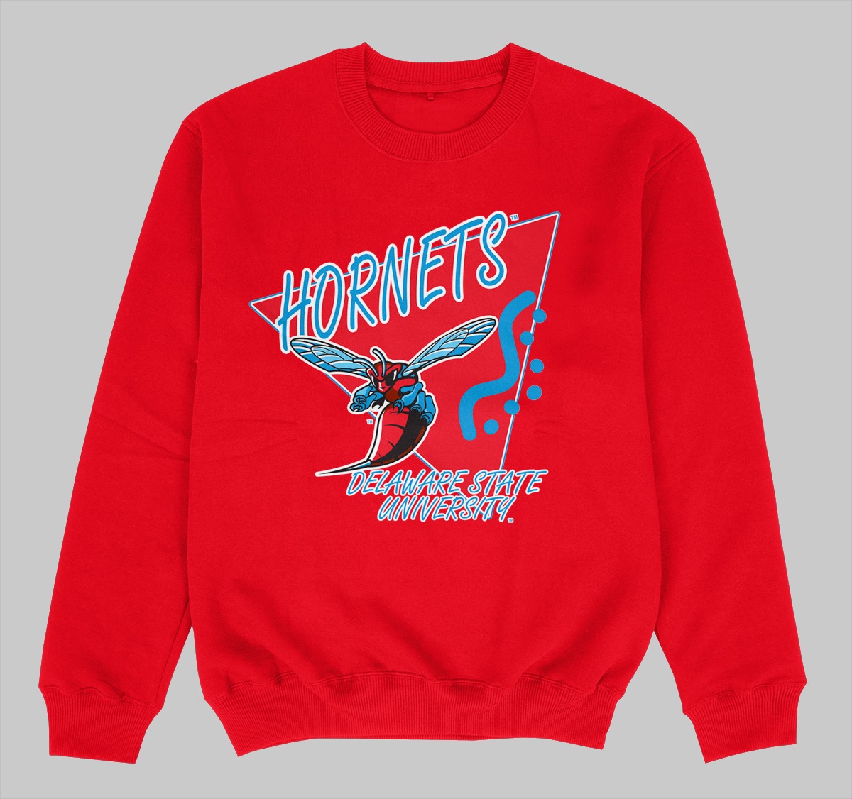 DELAWARE STATE BEEPER CREWNECK SWEATSHIRT RED COLOR