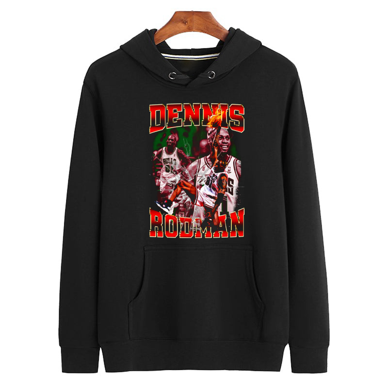 DENNIS RODMAN Basketball Retro Bootleg Graphic Unisex Hoodie 