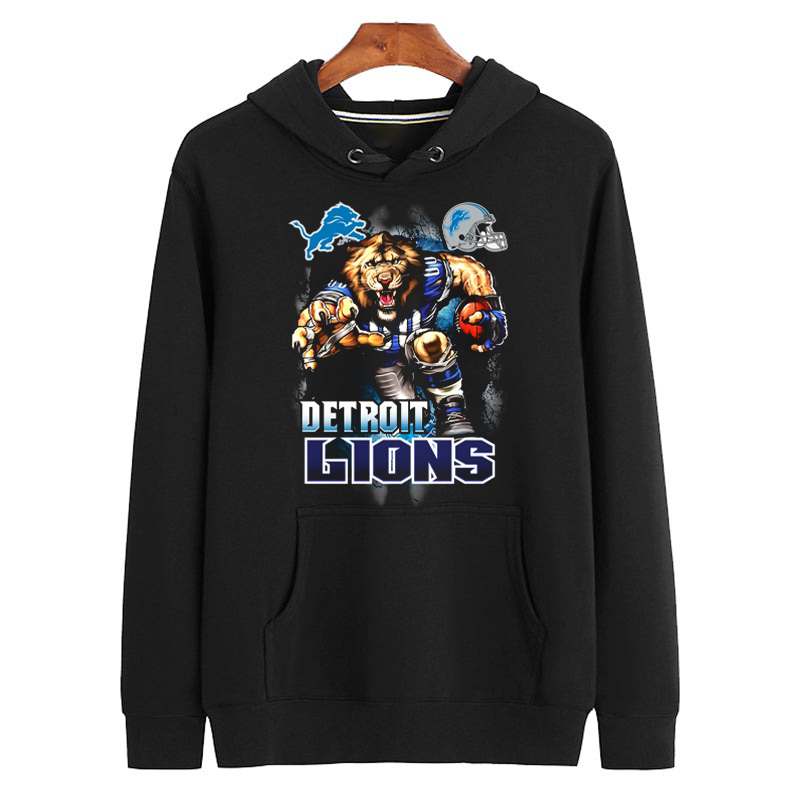 DETROIT LIONS  National Football League Retro Bootleg Graphic Unisex Hoodie